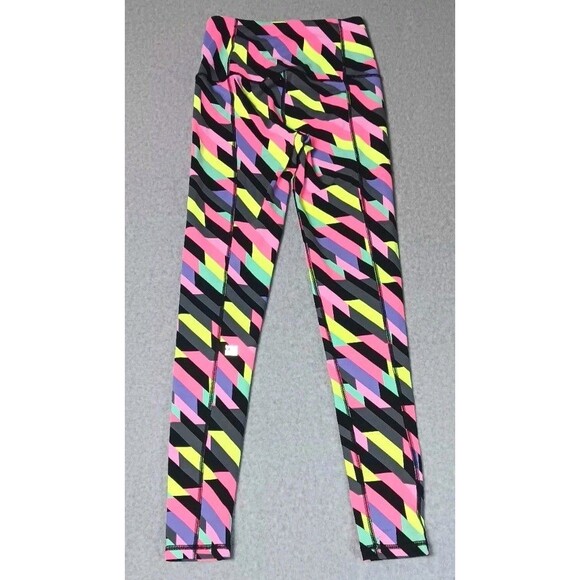 Victoria's Secret Pants - Victorias Secret VSX Sport Coolant Knockout Leggings S Neon Colorblock Abstract